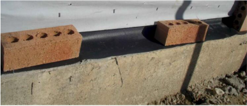 Schwarz geprägte Polyethylen Feuchtigkeitsdichtheit Kurs für Wand Hotelbau Wasserdicht 5